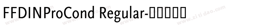 FFDINProCond Regular字体转换